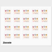 Sticker Carré Amis pas de nourriture (Feuille)