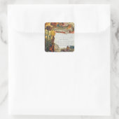 Sticker Carré Amitié Fleurs Médias Mixtes Papillons Collage (Sac)