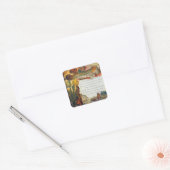 Sticker Carré Amitié Fleurs Médias Mixtes Papillons Collage (Enveloppe)