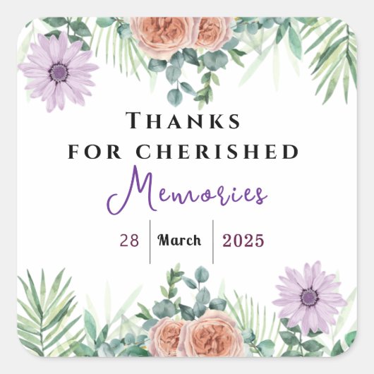 Sticker Carré Amitié intemporelle (Devant)