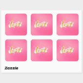 Sticker Carré Amour (Feuille)