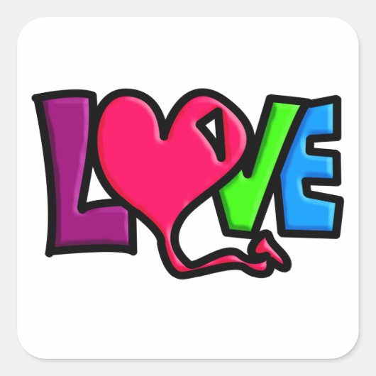 Sticker Carré Amour (Devant)