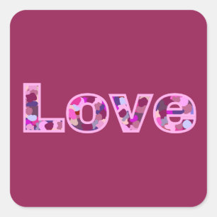 Sticker Carré Amour