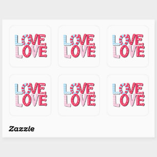 Sticker Carré Amour