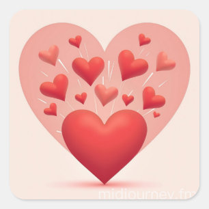Sticker Carré amour