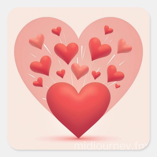 Sticker Carré amour (Devant)