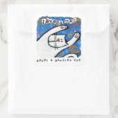 Sticker Carré Amour, Adoptez des chats de protection (Sac)