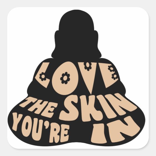 Sticker Carré Amour Bouddha (Devant)