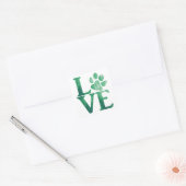 Sticker Carré Amour Classique Vert (Enveloppe)