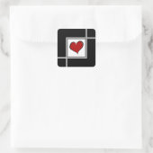 Sticker Carré Amour design (Sac)