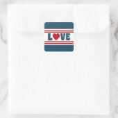 Sticker Carré Amour design (Sac)