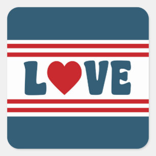 Sticker Carré Amour design