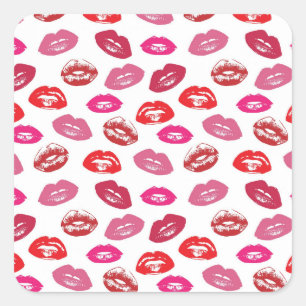 Sticker Carré Amour Et Baisers