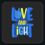 Sticker Carré Amour Et Lumière Hanoukka Menorah Chanukah Ho Juif<br><div class="desc">C'est un gage pour votre famille,  friends during Hanukkah holiday. They will be happy to receive this gift from you during Hanukkah holiday.</div>