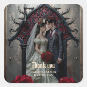 Sticker Carré Amour Éternel Gothique  (Devant)