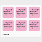 Sticker Carré Amour Explore Aventure Arrow Tribal Boho Design (Feuille)