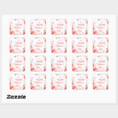 Sticker Carré Amour | HEUREUSE SAINTE-VALENTIN (Feuille)