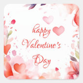 Sticker Carré Amour | HEUREUSE SAINTE-VALENTIN (Devant)
