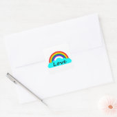 Sticker Carré Amour - LGBT Rainbow (Enveloppe)