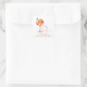 Sticker Carré Amour Moderne à Première Gorgée Fête de Mariage (Sac)