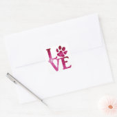 Sticker Carré Amour Rose Clair Classique (Enveloppe)