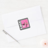 Sticker Carré Amour. Saint-Valentin Art déco (Enveloppe)