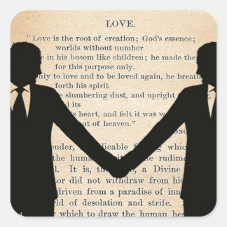 Sticker Carré Amour vintage et mariage Mariage gay Longfellow