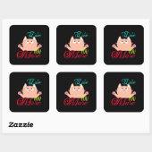 Sticker Carré Amour Vous Plus Style Élégant  (Feuille)