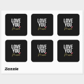 Sticker Carré Amour Vous Plus Style Élégant  (Feuille)