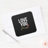 Sticker Carré Amour Vous Plus Style Élégant  (Enveloppe)