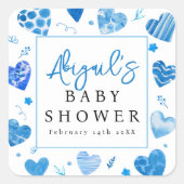 Sticker Carré Amoureux | BABY SHOWER (Devant)