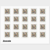 Sticker Carré Amoureux de couture mignons ajoutent du texte (Feuille)