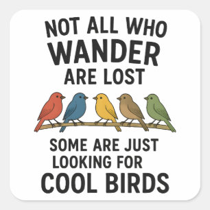 Sticker Carré Amoureux de la nature errant à la recherche d'oise