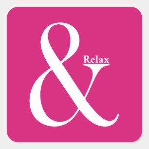 Sticker Carré Ampersand Et Relax