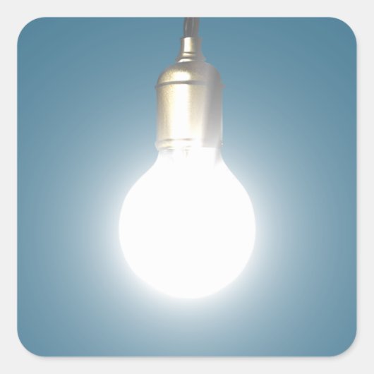 Sticker Carré Ampoule brillante (Devant)