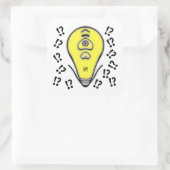 Sticker Carré Ampoule jaune la plus élevée v2 (Sac)