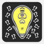 Sticker Carré Ampoule jaune v2.1 (Devant)