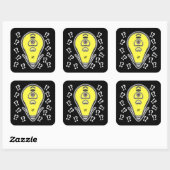 Sticker Carré Ampoule jaune v2.1 (Feuille)