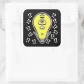Sticker Carré Ampoule jaune v2.1 (Sac)