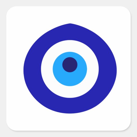 Sticker Carré Amulat turc appelé Nazar (Devant)