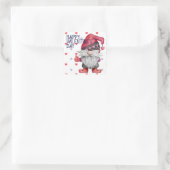 Sticker Carré Amusant Coeurs Gnome Valentine (Sac)
