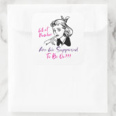 Sticker Carré Amusant Cute Bunco Invitation de la fête (Sac)