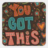 Sticker Carré Amusant Vous Avez Cette Professeur Inspiricuité Ét (Devant)