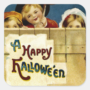 Sticker Carré Amusement de Halloween