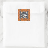 Sticker Carré Amusement et fantaisie Halloween Spider Web QR Cod (Sac)