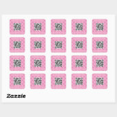 Sticker Carré Amusement et fantaisie Royal Flush QR Code (Feuille)