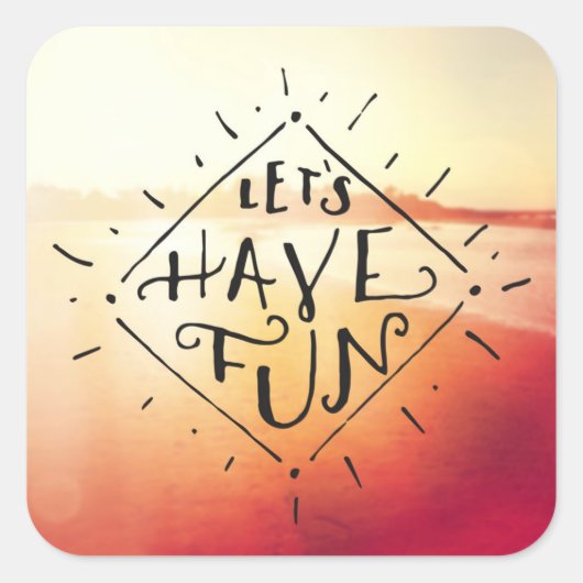 Sticker Carré Amusons-nous (Devant)