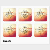 Sticker Carré Amusons-nous (Feuille)