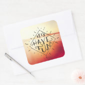 Sticker Carré Amusons-nous (Enveloppe)