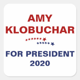 Sticker Carré Amy Klobuchar pour le président 2020